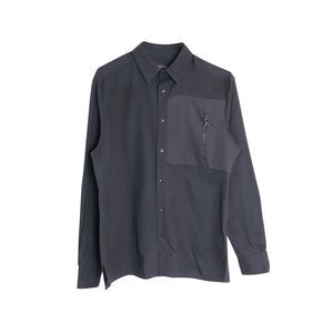 Louis Vuitton Zipper Detail Shirt in Black Cotton